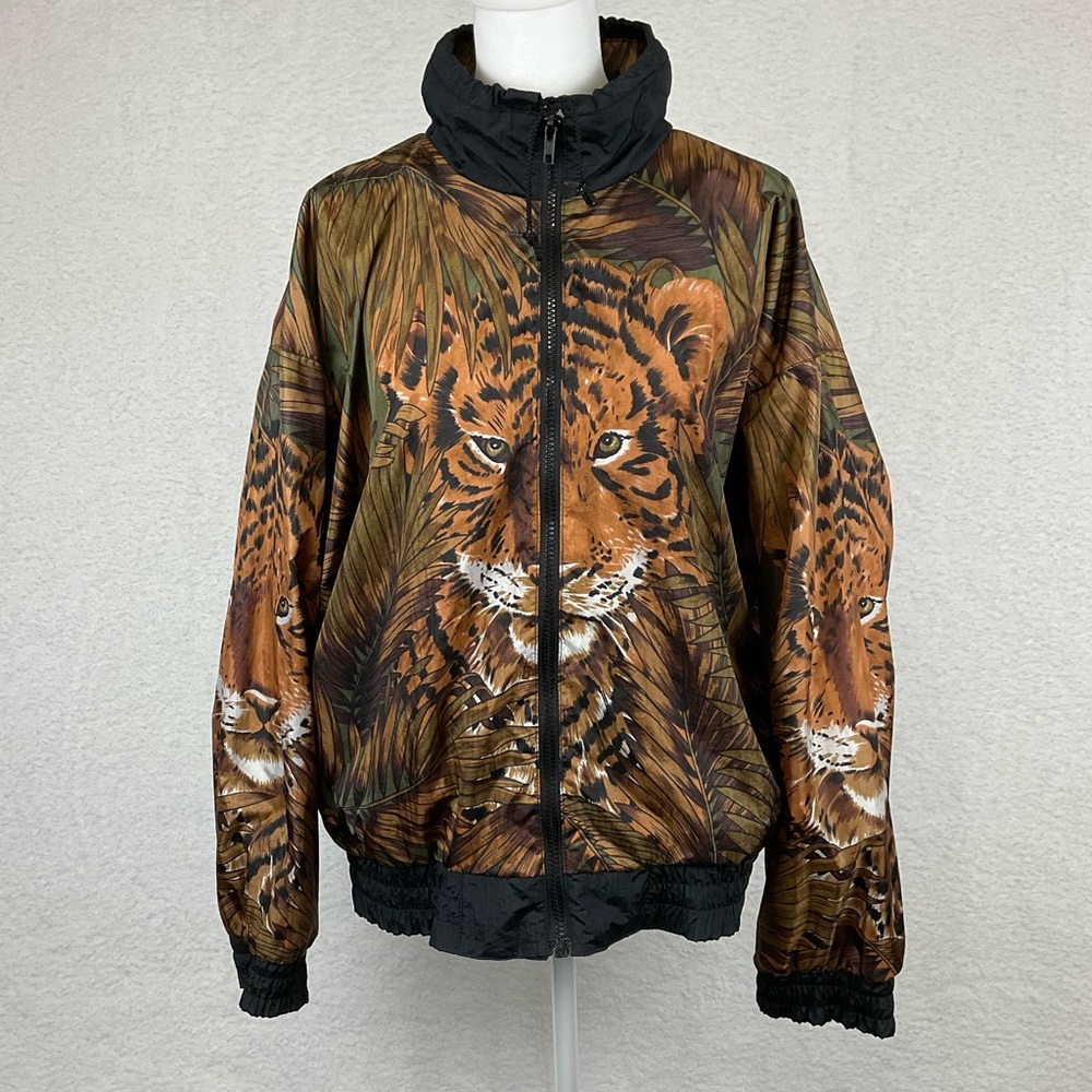 Vtg London Fog Tiger Cat Bomber Jacket Womens M